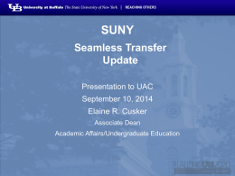 SUNY Seamless Transfer Powerpoint
