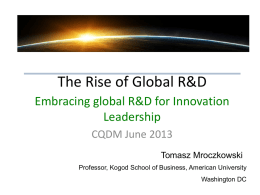 The Rise of Global R&D