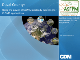Using the Power of SWMM Unsteady Modeling for CLOMR