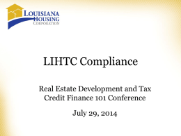 LIHTC Presentation - Compliance lhc