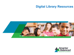 Digital Library Module - Smarter Balanced Assessment Consortium