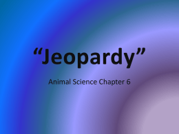 Poultry Jeopardy - NAAE Communities of Practice