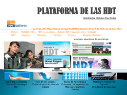 PLATAFORMA DE LAS HDT Habilidades Digitales