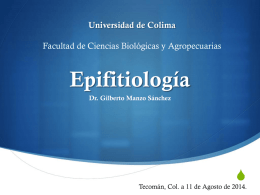 Epifitiología - CIAM - Universidad de Colima