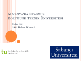 Almanya*da Erasmus: Dortmund Teknik Üniversitesi