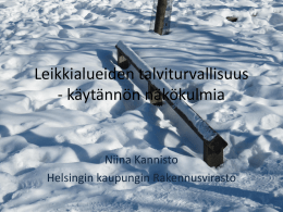 Leikkialueiden talviturvallisuus