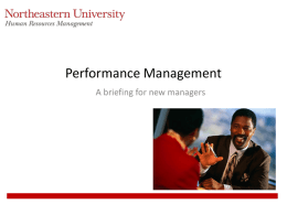 Performance Rating - Northeastern University