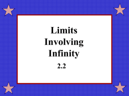 2.2 Limits and Infinity