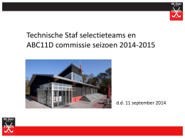 Technische Staf en ABC11D 2014-2015, incl emails sept 2014