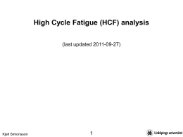 High Cycle Fatigue (HCF) analysis