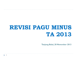 Revisi Pagu Minus 2013_Bidang PA