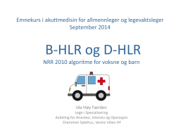 BHLR- DHLR - AHLR, NRR 2010 algoritmer for