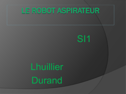 Le robot aspirateur - Lycée Henry Loritz