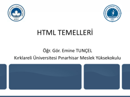 Html01 - Kırklareli Üniversitesi Personel Web Sistemi