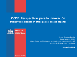Presentación OECD: Políticas e iniciativas realizadas en