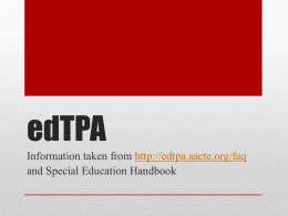 Introduction to edTPA (PowerPoint)