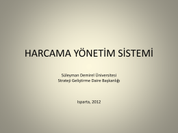 HSY Sunum - Strateji Geliştirme Daire Başkanlığı