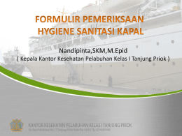 formulir pemeriksaan hygiene sanitasi kapal