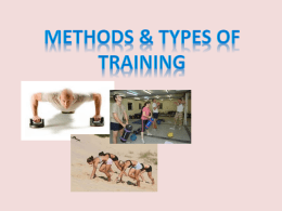 Methods & Types of Training