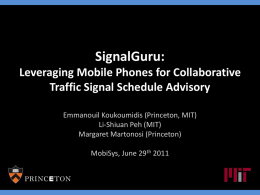 SignalGuru MobiSys`11 presentation