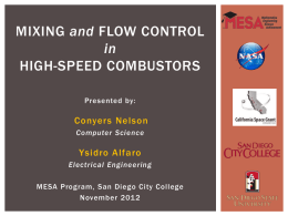 Mixing and Flow Control in High Speed Combustors