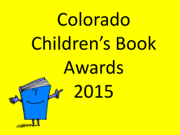 Trailers with Safeshare links CCBA 2015 nominated books
