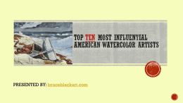 Top Ten most influential American watercolor artists