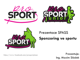 Prezentace sponzoring SAPSS