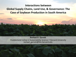 Interactions Between Soybean Supply Chains, Governance, and