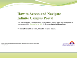 How to Access and Navigate Infinite Campus Portal
