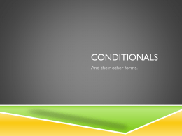 Conditionals to If