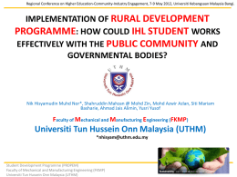 implementation of rural development programme