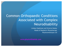 Complex Paediatric Neurodisability
