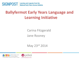 Early Years Language and Learning Initiative - Ballyfermot