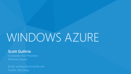 Windows Azure Overview