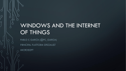 Windows and the Internet of things