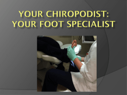 View the presentation... - The Kingston Foot and Ankle Clinic