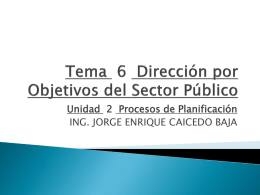 U2 T6 Dirección por Objetivos del Sector Público