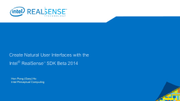 Create Natural User Interfaces with the Intel® RealSense* SDK Beta