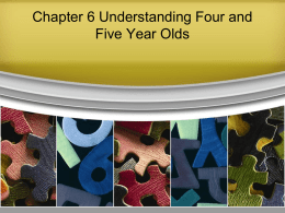 Chapter 6 Understanding Four and Five Year Olds