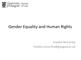 Gender Equality & Human Rights handout