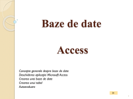 Baze de date Access - energeticconstanta
