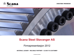Slide 1 - Scana Industrier ASA
