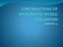 contributions of muslims to world civilization