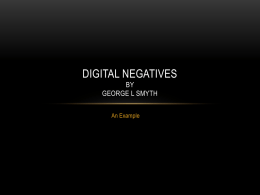 Digital Negatives - HandMade Photographic Images