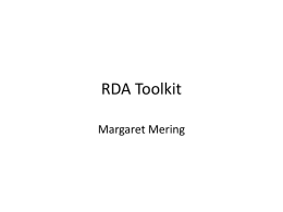 RDA Toolkit - rdapractice