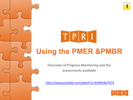 Progress Monitoring Overview - Killeen Independent School District