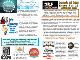 January 11 2015 Bulletin - Iglesia Bautista Puerta La Hermosa