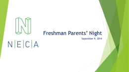 Freshman Parents` Night