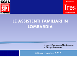 Assistenti familiari in Lombardia - SPI